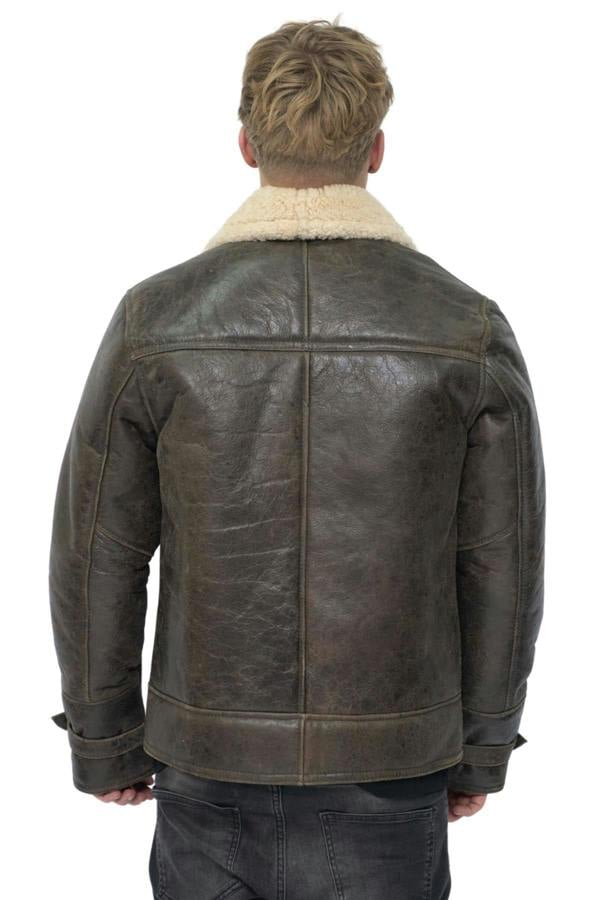 Infinity Leather Mens Sheepskin Classic Safari Jacket-Arezzo