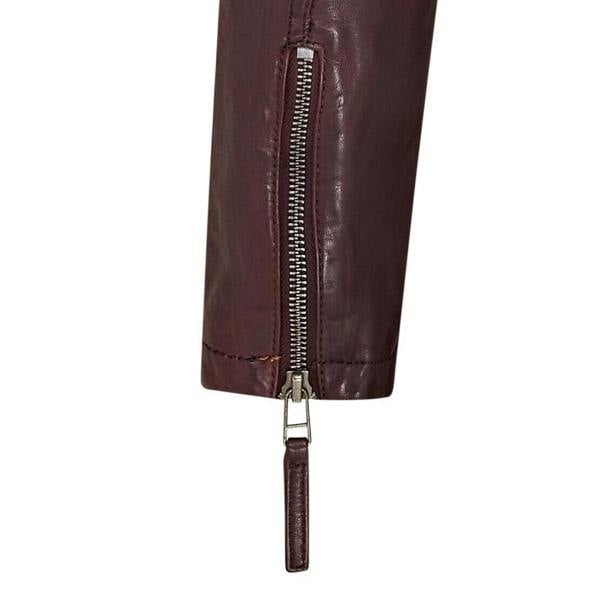 Infinity Leather Womens Hooded Classic Biker Jacket - Brazzaville