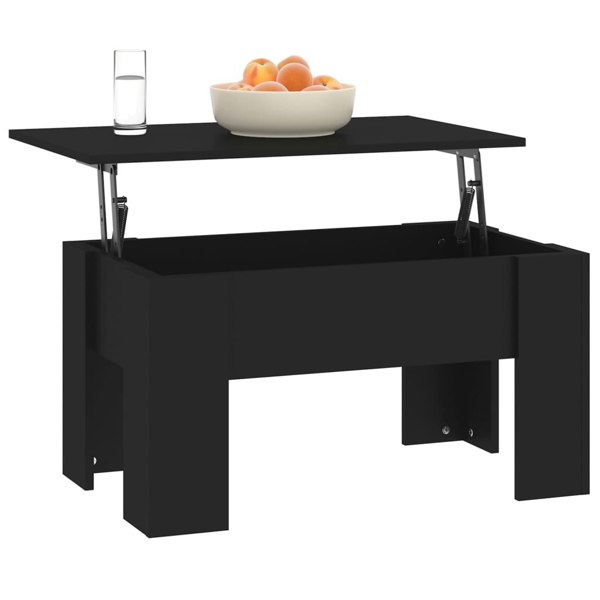 Berkfield Coffee Table Black 79x49x41 cm Engineered Wood