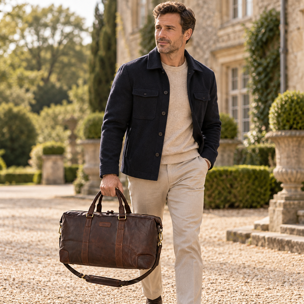 Ashwood Large Leather Vintage Holdall: G-36