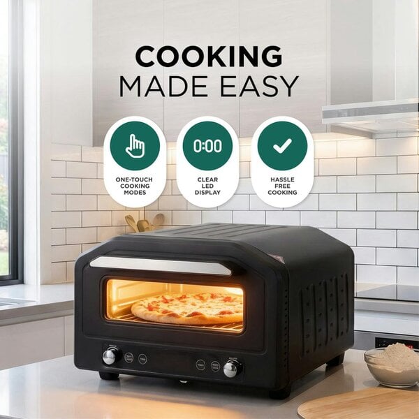 DMD Collective Electric Pizza Oven & Air Fryer Combo 17L – 400°C Indoor Countertop Oven, Fits 12" Pizza