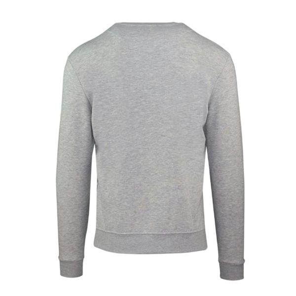 Aquascutum Mens Small Logo Crew Neck Long-Sleeved Sweatshirt - Grey - 