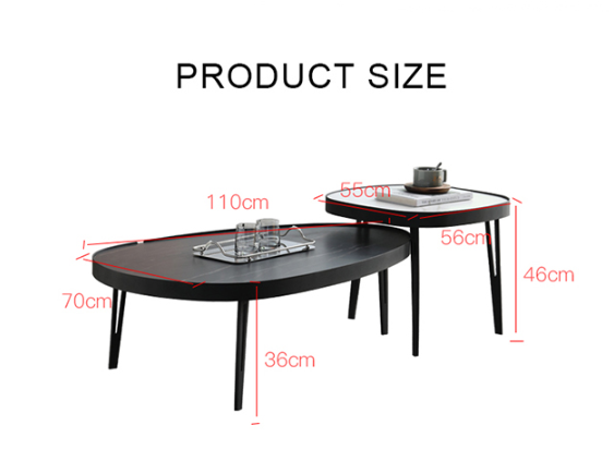 Weilai Concept Inca Coffee Table Set, Sintered Stone