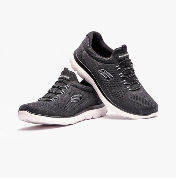 Skechers 150113/BKW SUMMITS-FUN FLARE Womens Shoes Black/White