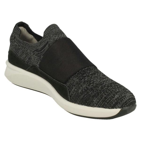Clarks Ladies Clarks Elasticated Strap Detailed Trainers Un Rio Knit