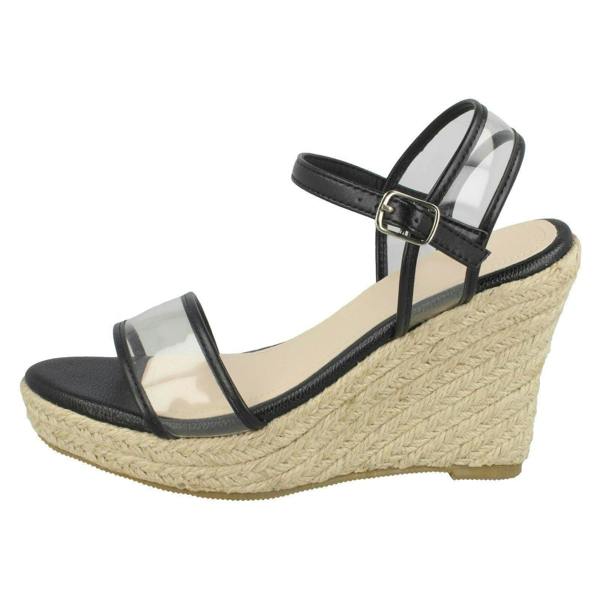 Savannah Ladies Savannah Transparent Strap Wedges