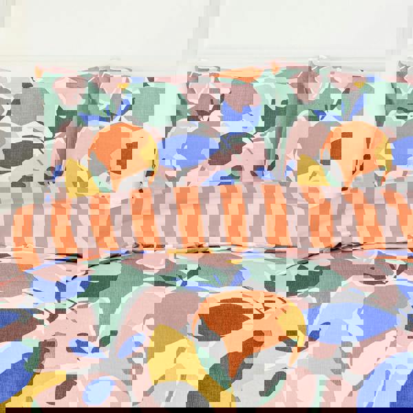 Smart Living Luxury Super Soft Reversible Abstract Floral Duvet Cover With Pillowcase