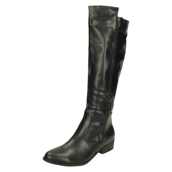 Spot On Ladies Spot On Knee High Boots