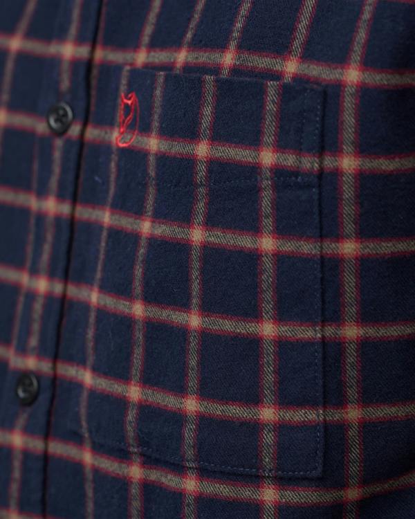 Fjallraven Övik Flannel Mens Long Sleeve Shirt - Dark Navy 555 | CHO | Designer Mens Shirts
