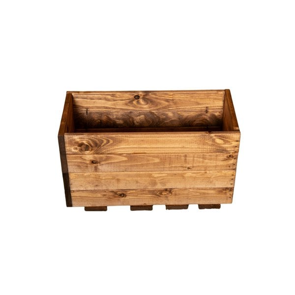 Samuel Alexander Hand Made 53cm x 25cm x 30cm Rustic Wooden Garden Trough Planter