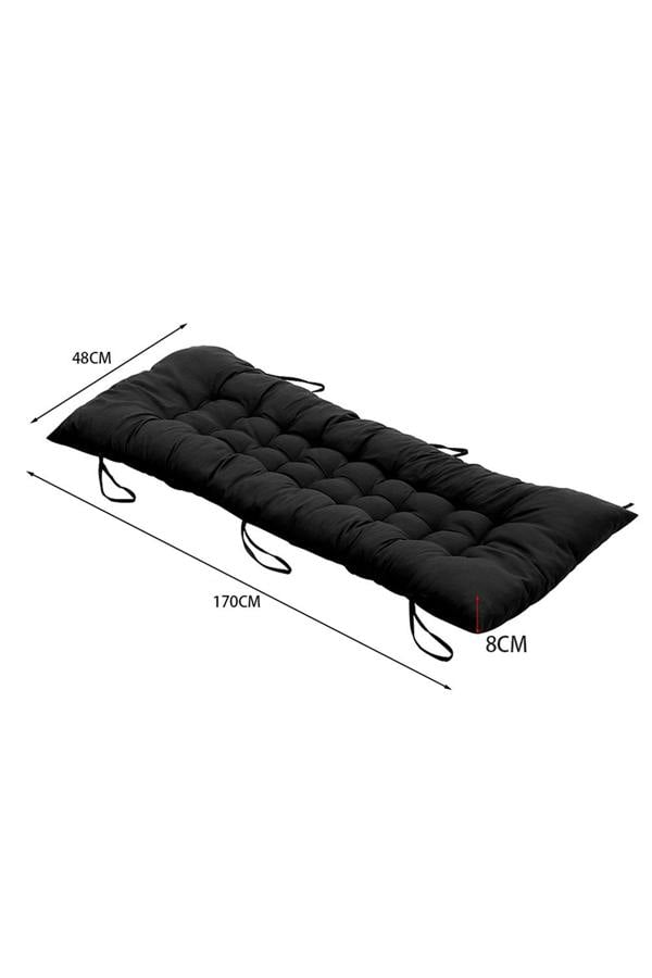 Living and Home 170cm L x 48cm W Button Tufted Beach Lounge Chair Cushion Garden Bench Seat Pad