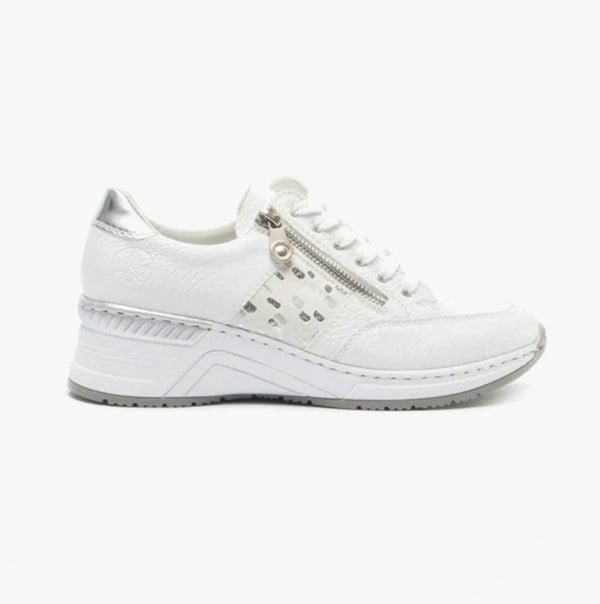 Rieker N4322-80 Womens Trainers White