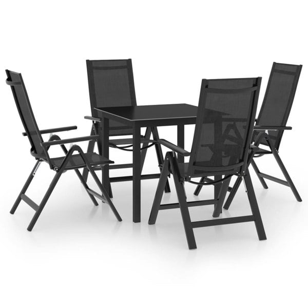 Berkfield 5 Piece Garden Dining Set Aluminium Anthracite