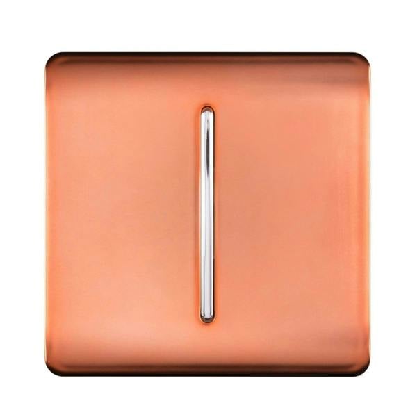 Trendi Switch 1 Gang Intermediate Rocker Light Switch in Copper