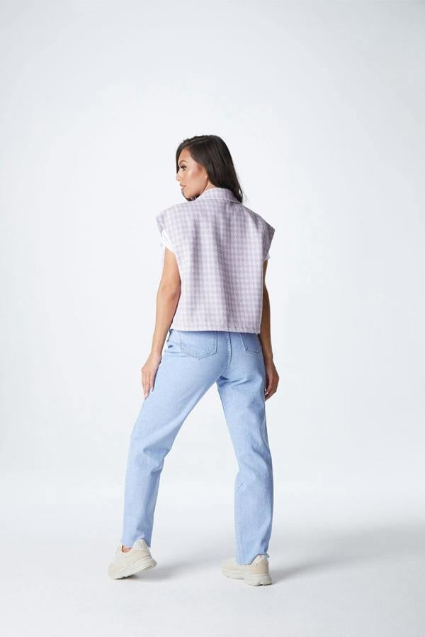 Urban Bliss Lilac Dogtooth Gilet