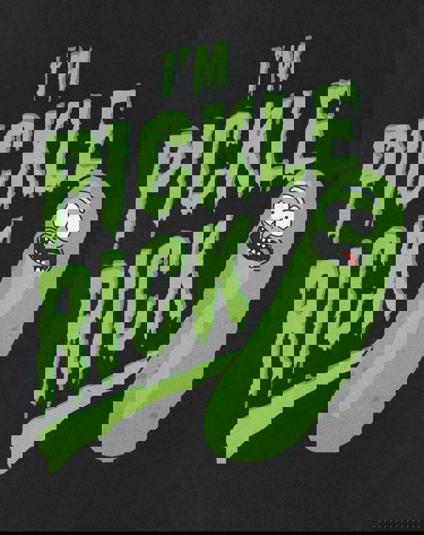 Rick And Morty Mens Black I'M Pickle Rick Slogan Graphic Short Sleeved T-Shirt