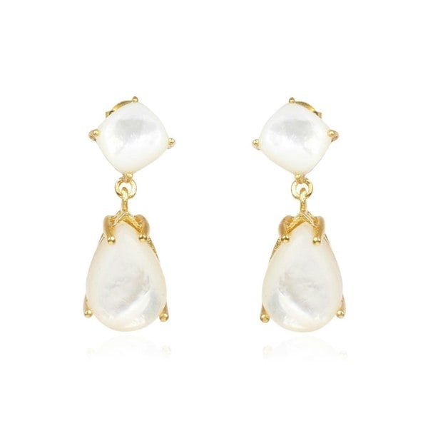 "Pure Elegance" White Onyx Stone Earrings - Lila Rasa