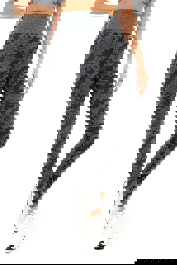 Smart Living Women's Camo High-Waisted Seamless Leggings - Black