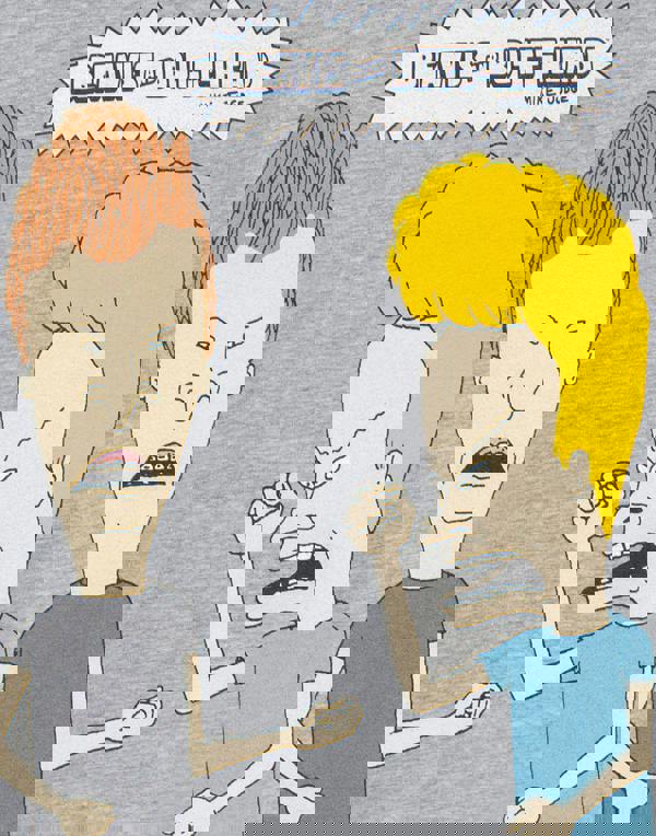 Beavis And Butthead Mens Grey Classic Pose Short Sleeved T-Shirt