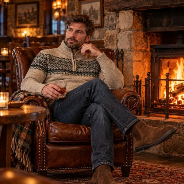 Hoggs of Fife Colonsay Fair Isle 1/4 Zip Pullover