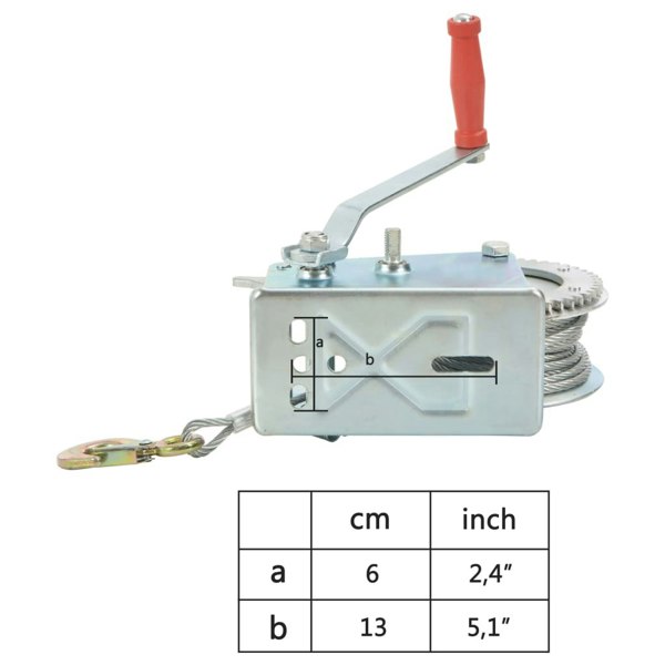 Berkfield Hand Winch 1360 kg