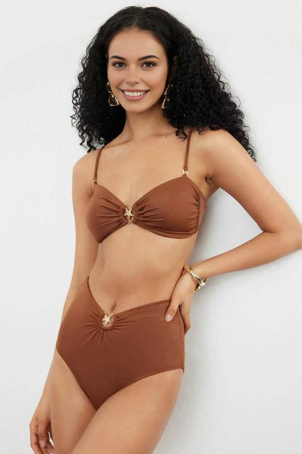 WOVCOR Strapless Covered Bikini Top with Accessories