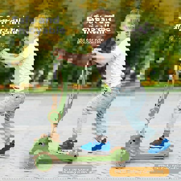 Dekko Kids Scooter Foldable Flip-able Seat Adjustable Height LED Light Music