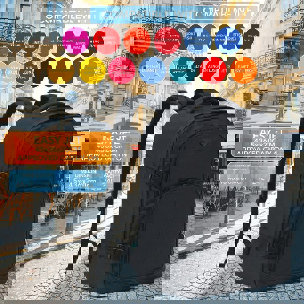 Flight Knight Underseat Backpack 45x36x20cm easyJet Ryanair Free Carry On Luggage