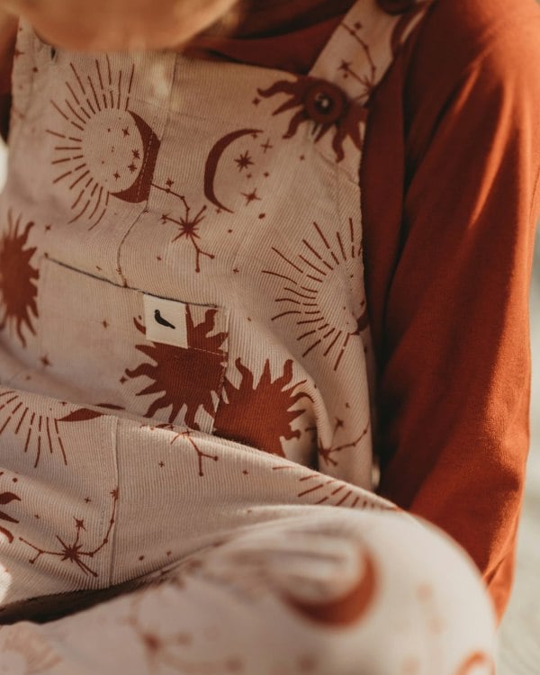 Beige Celestial Print Dungarees - image 3