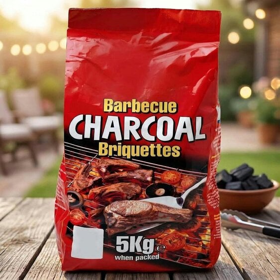 5kg Charcoal BBQ Briquettes Fast Lighting Barbecue Fuel for Outdoor Grilling