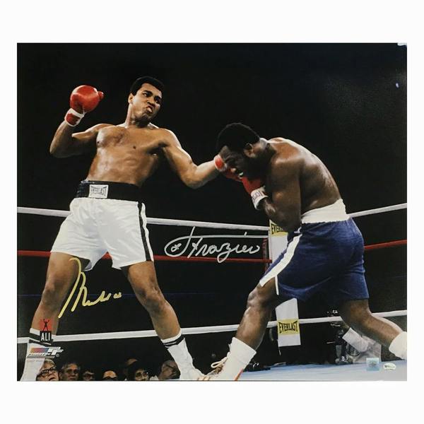 Unbranded Muhammad Ali & Joe Frazier dual signed 24x20 photo — Premium Framing
