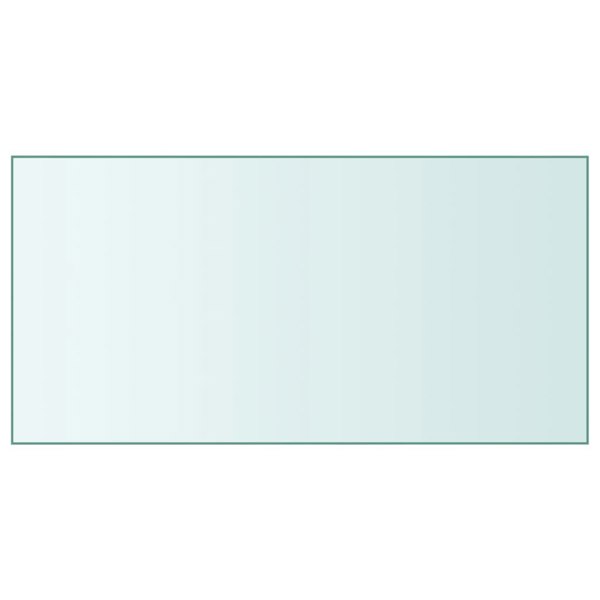 Berkfield Table Top Transparent 50x100 cm Tempered Glass