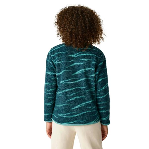 Regatta Childrens/Kids Frankie Zebra Print Full Zip Fleece Jacket - Mediterranea - 