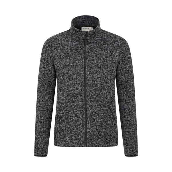 Mountain Warehouse Mens Idris III Full Zip Fleece Jacket - Black - 