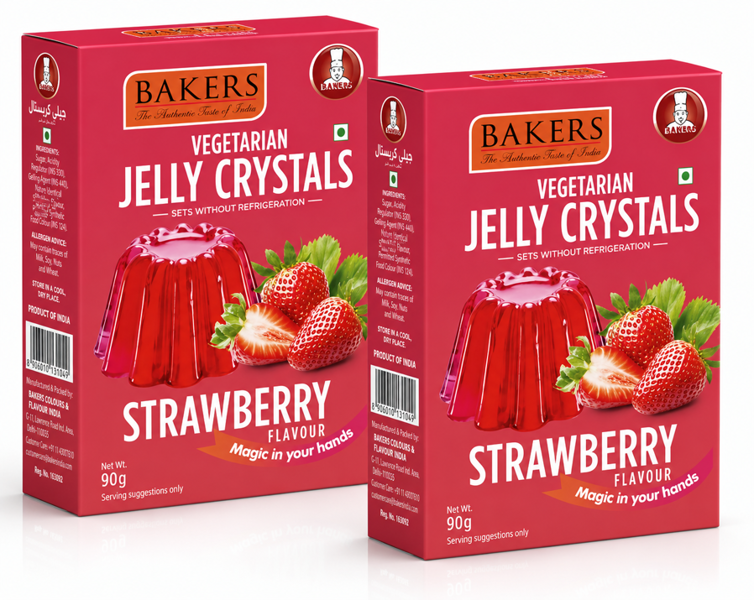 Bakers Starwberry Jelly Crystals Instant Premix Dessert - 100g