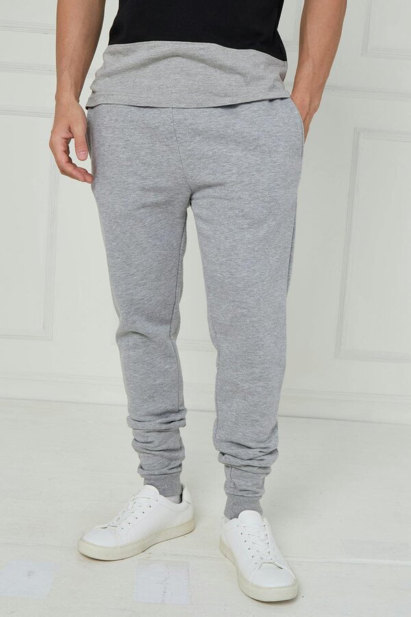 Men’s Grey Slim Fit Joggers - Tall