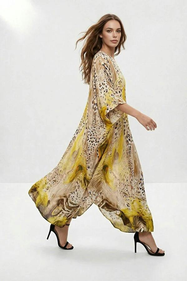 WOVCOR Animal Print Unlined Dress