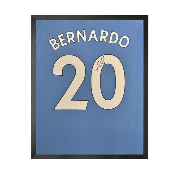 Bernardo Silva Signed Man City 21/22 Shirt Compact Display