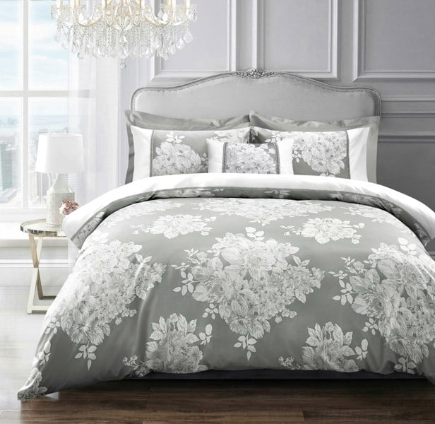 Sweet Dreams Ascot Jacquard Floral Duvet Cover Set