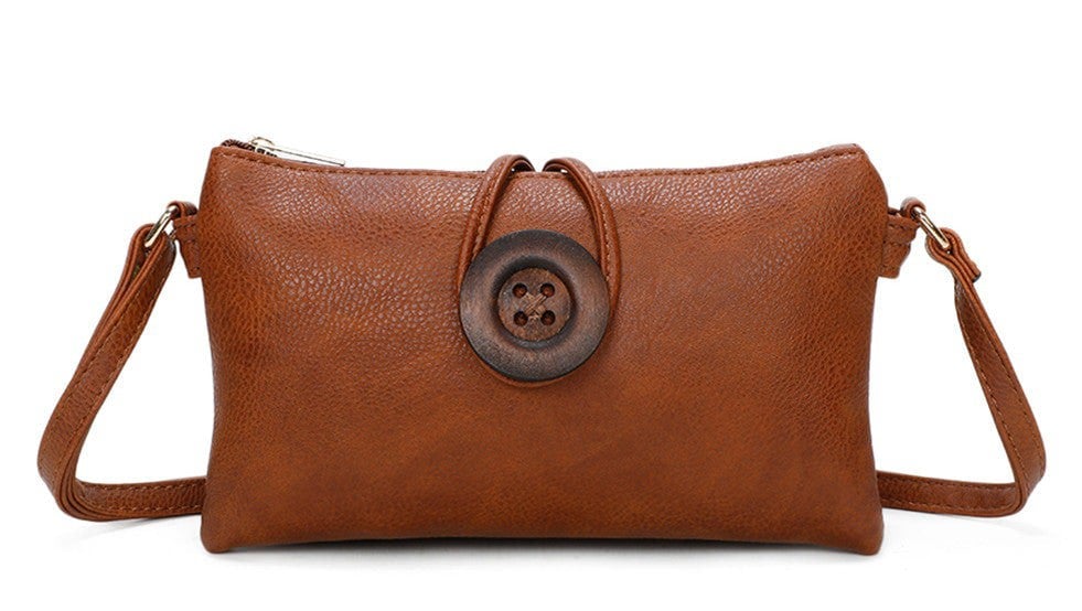 Kitise Big Button Slim Handbag Crossbody Bag