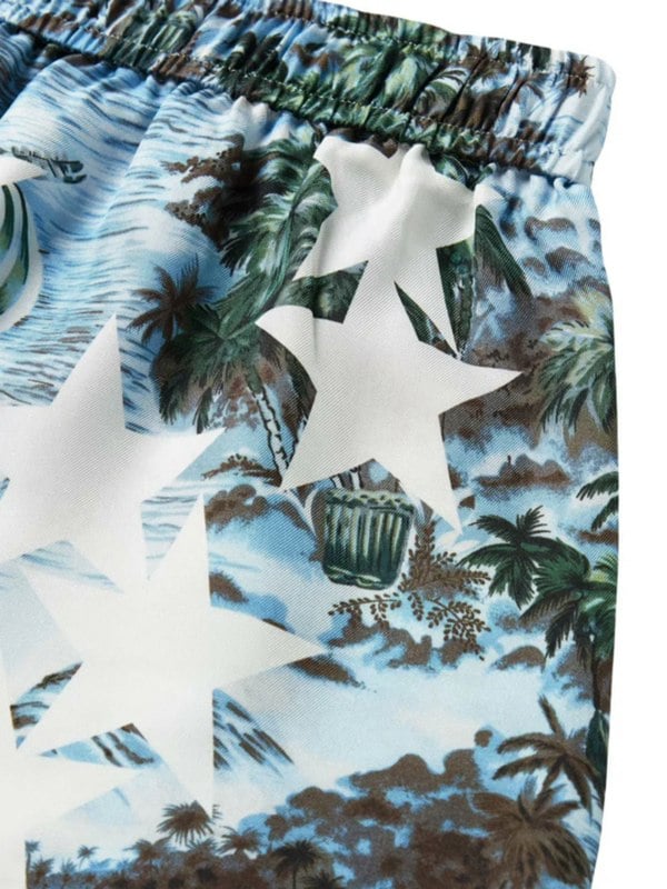 AMIRI Tropical Star Swim Shorts - Blue