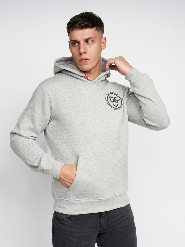 Duck and Cover Macksony Hoodie - Grey Marl