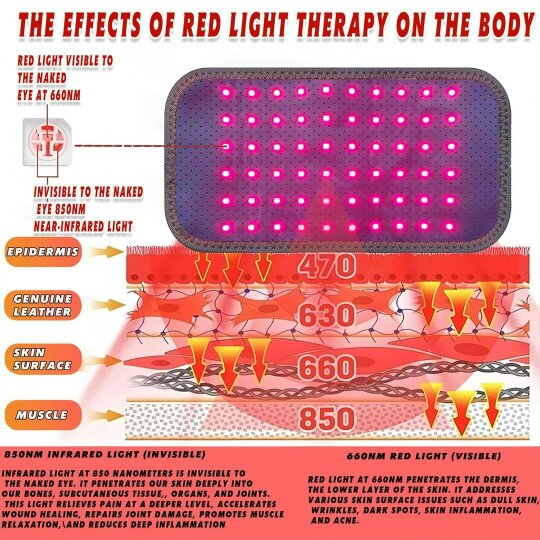 Havendro LED Red Light Therapy Belt 660nm 850nm Infrared Wrap