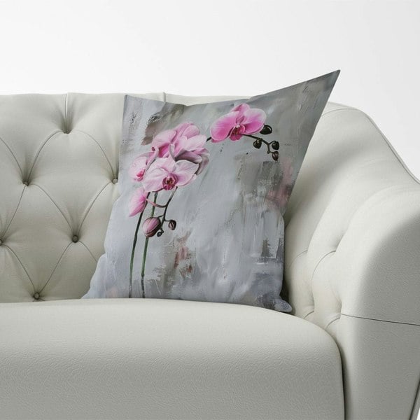 Warren Reed Pink Orchids Cushions