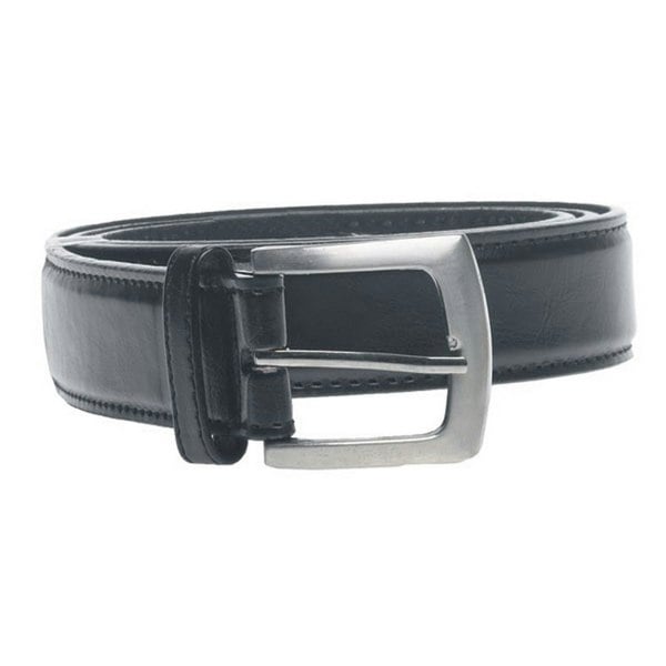 Duke Mens D555 Lewis Plain Bonded Leather Belt - Black