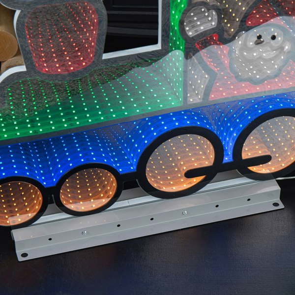 Samuel Alexander 63cm Light up Christmas Train Infinity Decoration with Santa & LEDs
