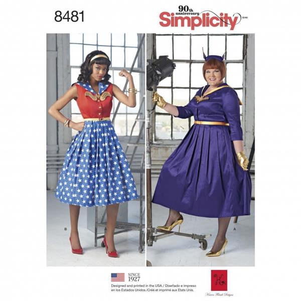 Simplicity Sewing Pattern 8481, Costumes for Women, AA (10-12-14-16-18) - Intermediate