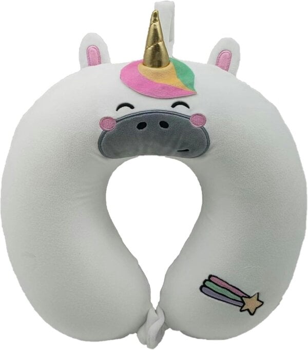 Relaxeazzz Astra Unicorn Plush Memory Foam Travel Pillow