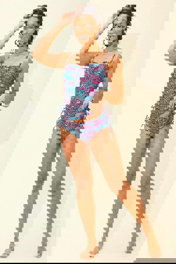 Neon Leopard Print Swimsuit