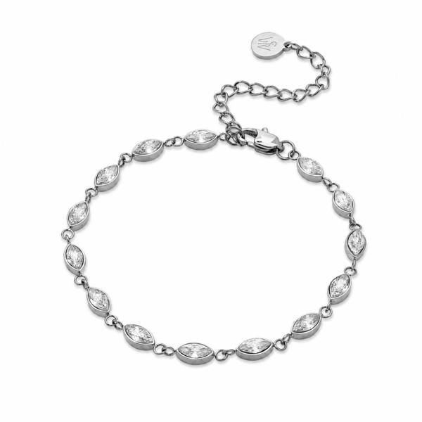 Say It With Marquise Tennis Bracelet - Silver
